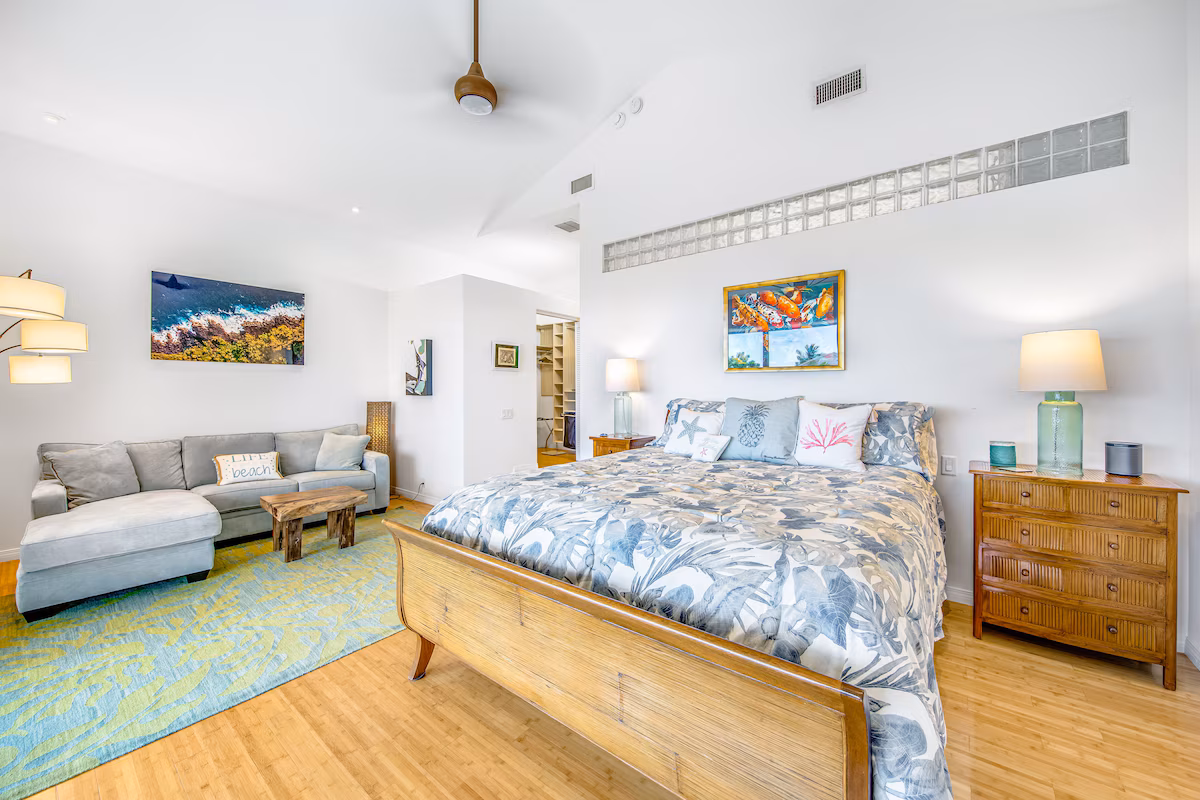Master bedroom with walk-in closet and premium storage solutions
